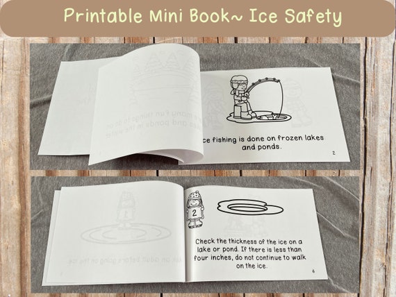 Printable Ice Safety Book-kids Safety Book-nature Based Learning-outdoor  Safety for Kids 