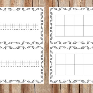 Printable Tens Frames, Number Lines, Number Cards 1-100, Elementary ...