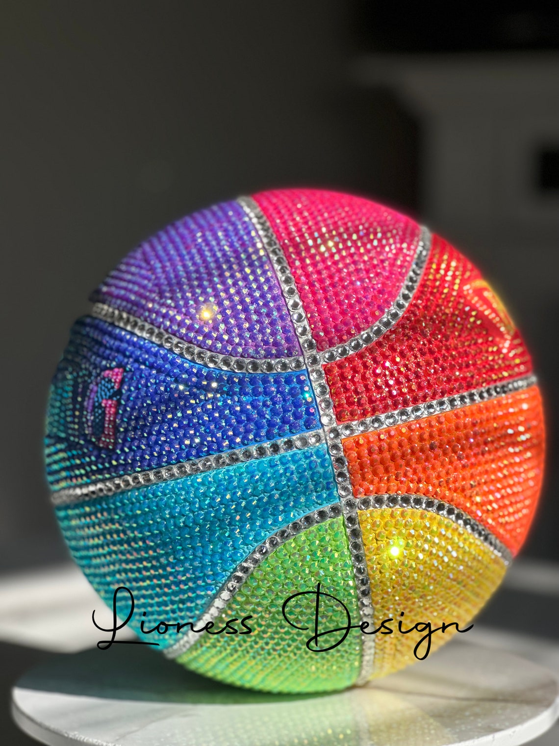 Customized Rhinestone Basketball Etsy