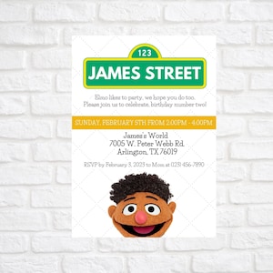 Personalized Tamir Birthday Invitation | Sesame Street Birthday Invitation | Toddler Invitation | Digital