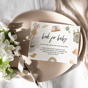 Książki na szablon karty Baby Shower, książki dla chłopców dla niemowląt, książki Baby Shower, DIY Baby Shower, książki do druku dla niemowląt, edytowalny szablon