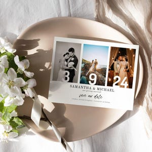 Photo Save The Date Template, Save The Date Card, Modern Save The Date, Editable Save Date, Printable Save Date, Minimalist Save Date