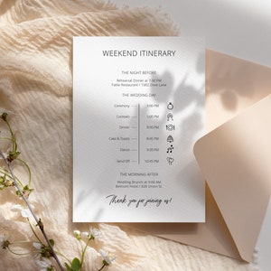Printable Wedding Day Timeline, Program Timeline, Service Timeline, Timeline Minimalist, Printable Minimalist Order Of Service, Timeline