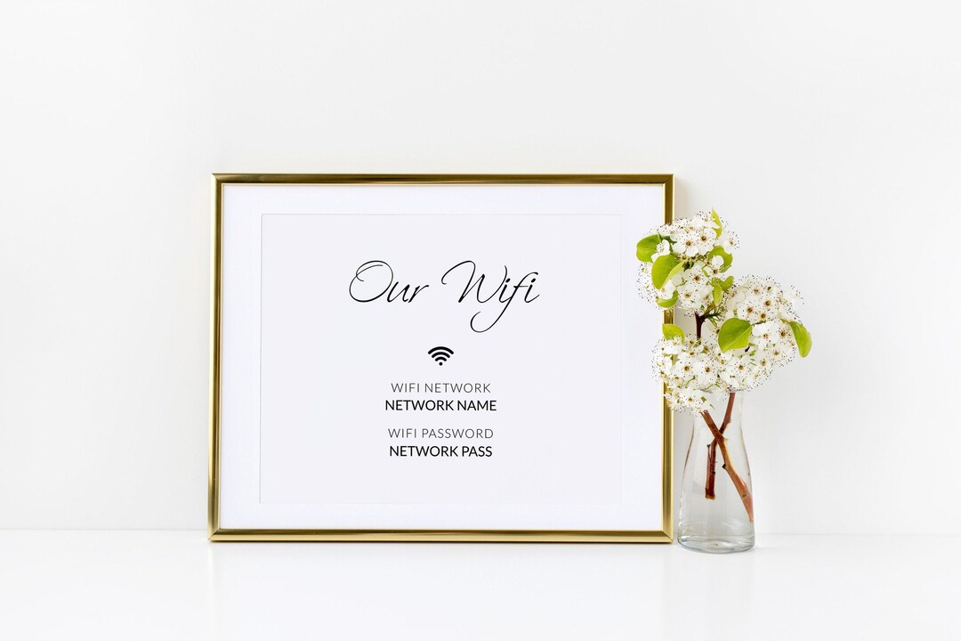 Editable Free Wifi Sign Template, Guest Wifi Sign, Printable Wifi Sign ...