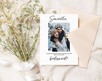 Will You Be My Bridesmaid Card Template, Bridesmaid Proposal, Photo Bridesmaid, Bridesmaid Card, Photo Bridesmaid Proposal Card, Bridesmaid
