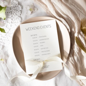 Printable Wedding Timeline Card, Timeline Card, Timeline Itinerary, Elegant Timeline, Timeline Modern, Wedding Timeline Card Template