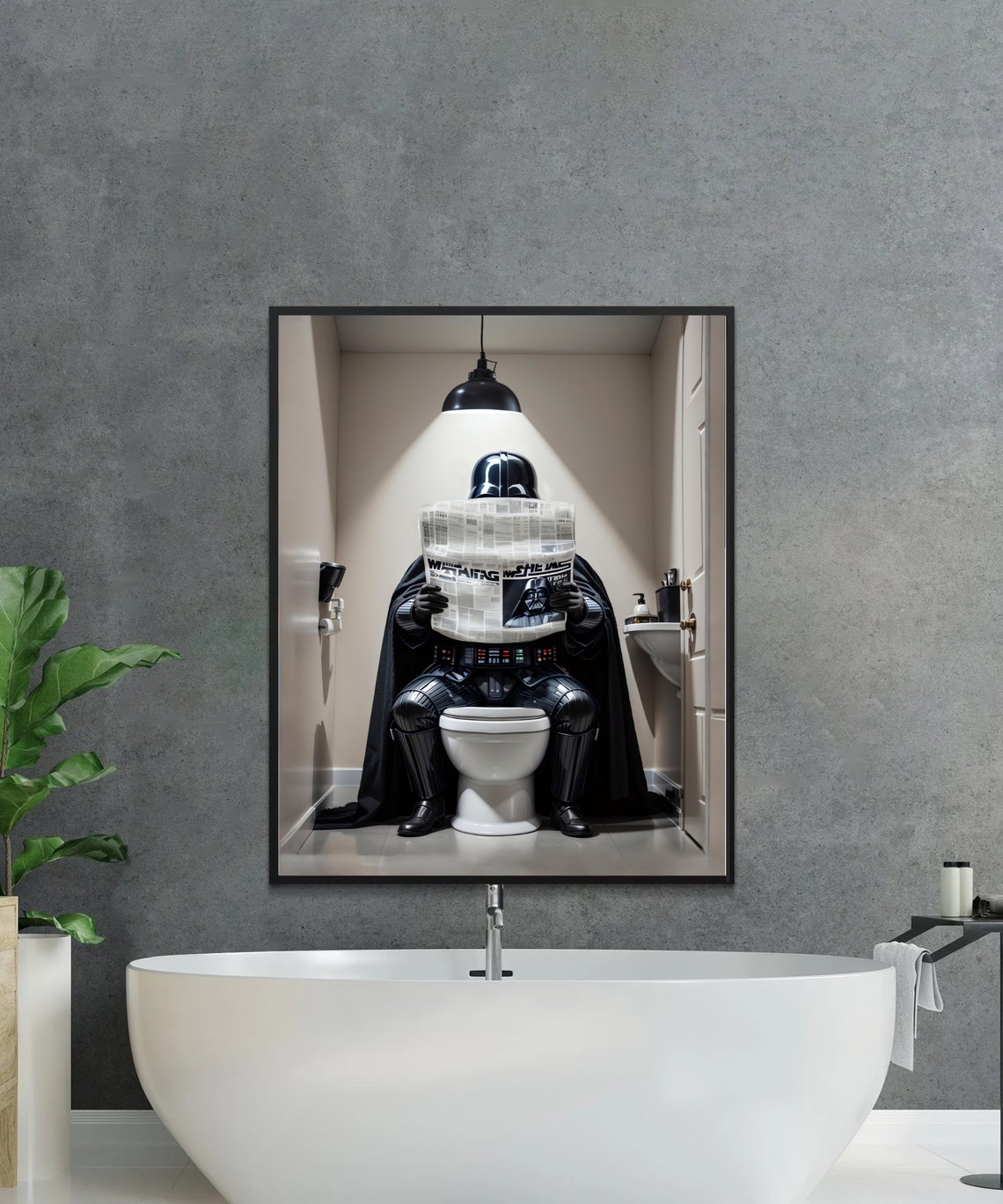 Darth Vader Bathroom I Digital Download I Funny Bathroom Wall Decor
