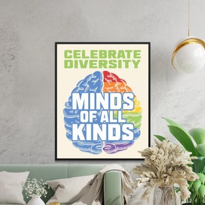 Neurodiversity Wall Art, Special Education, Neurodivergent Art, Therapy Office Decor, Gift, Neurodiversity Print Printable Wall Art