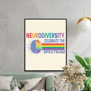Neurodiversity Wall Art, Special Education, Neurodivergent Art, Therapy Office Decor, Gift, Neurodiversity Print Printable Wall Art