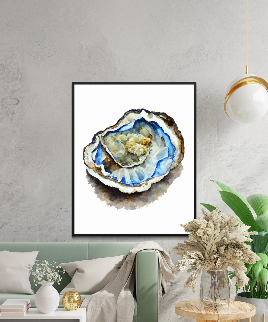 Oyster Painting Oyster Shells Art Oysters Watercolor Oyster Etsy