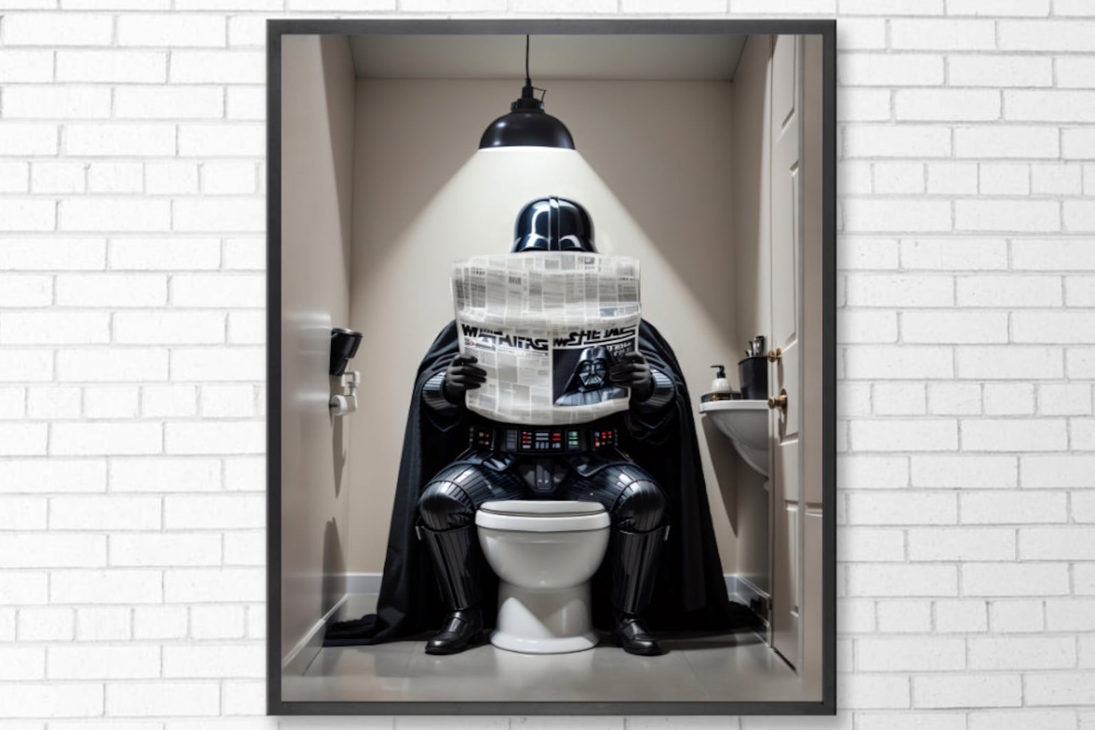 Darth Vader Bathroom I Digital Download I Funny Bathroom Wall Decor