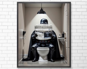 Darth Vader Bathroom I Digital Download I Funny Bathroom Wall Decor | Wall Art | Funny Toilet Poster | Toilet Wall Decor