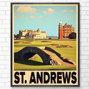 St Andrews Golf Poster / Descarga digital / Afiche de golf / St Andrews Poste / Old Course At St Andrews / St. Andrews / St Andrews Golf Course