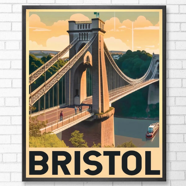 Bristol Poster | Travel Poster | Digital Download | Bristol Art Print | Travel Print | Printable Art | Travel Art | Traveller Gift