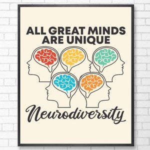 Neurodiversity Wall Art, Special Education, Neurodivergent Art, Therapy Office Decor, Gift, Neurodiversity Print Printable Wall Art