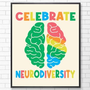 Neurodiversity Wall Art, Special Education, Neurodivergent Art, Therapy Office Decor, Gift, Neurodiversity Print Printable Wall Art
