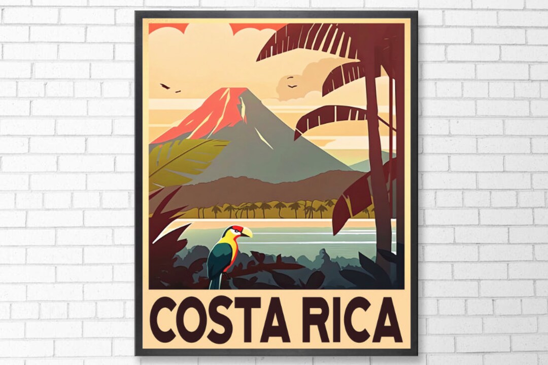 Costa Ricatravel Poster | Costa Rica Art | Honeymoon Costa Rica ...