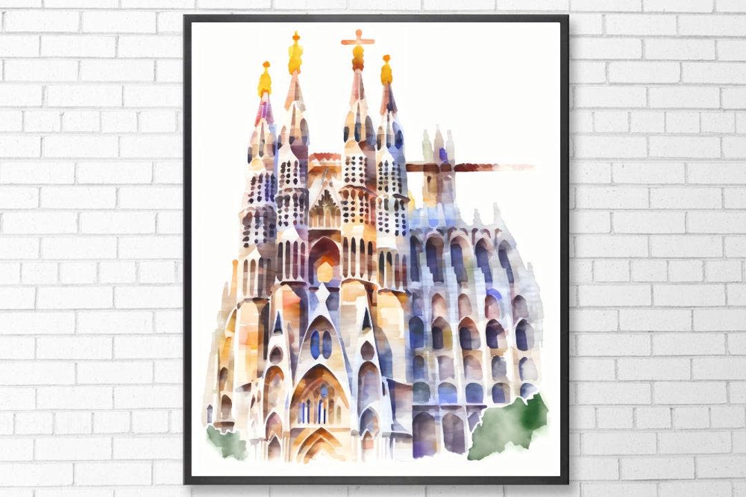 La Sagrada Familia Home Decor Barcelona Poster Barcelona Etsy