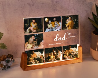 Personalized Photo Collage, Dad Photo Gift, Customized Frame & Photo, Fathers Day Photo Collage, Father's Day Gift, Dad Birthday Gift