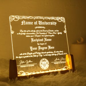 Custom University College Degree Diploma Customisable Professor Gift, Diploma Plaque, Printable Certificate With Seal, Diploma Ofis Decor