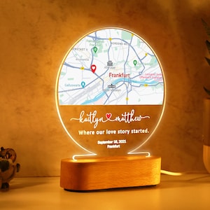 Notre premier cadeau de rendez-vous - Où tout a commencé : carte de couple, cadeau pour elle, cadeau personnalisé, cadeaux de couple pour lui, cadeau d'anniversaire, cadeau de Noël