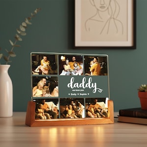 Personalized Photo for Daddy - Dad Gift from Daughter - Father's Day Picture Frame - Lighting Dad Birthday