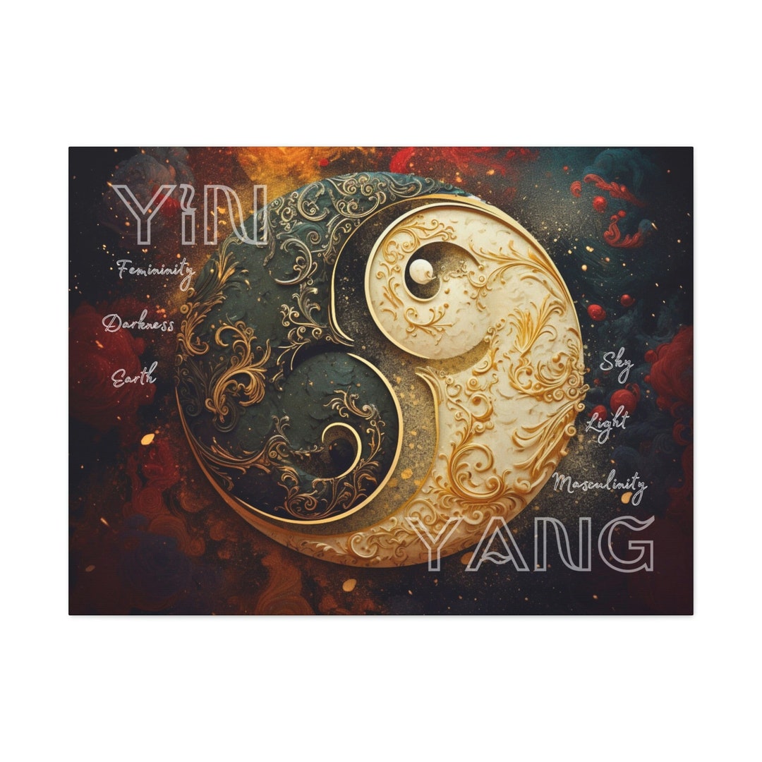 Yin & Yang Canvas High Quality Home Office and Den Decor - Etsy
