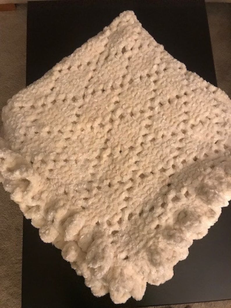 Handcrafted Crochet Velvet Afghan Blanket Ready or Madetoorder Etsy