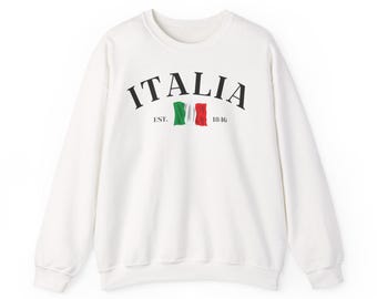 Sweat-shirt Italia : style universitaire, souvenir de l'Italie