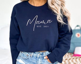 Personalized Mom Est Sweatshirt, Mothers Day Gift