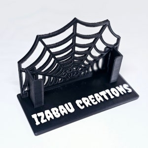 Personalized Business Card Holder, Gothic Card Holder for Desk, Unique Card Display Stand, Spiderweb Desk Accessory Organizer, Office Gift