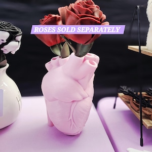 Anatomical Heart Vase, Gothic Desk Decor, Halloween Planter