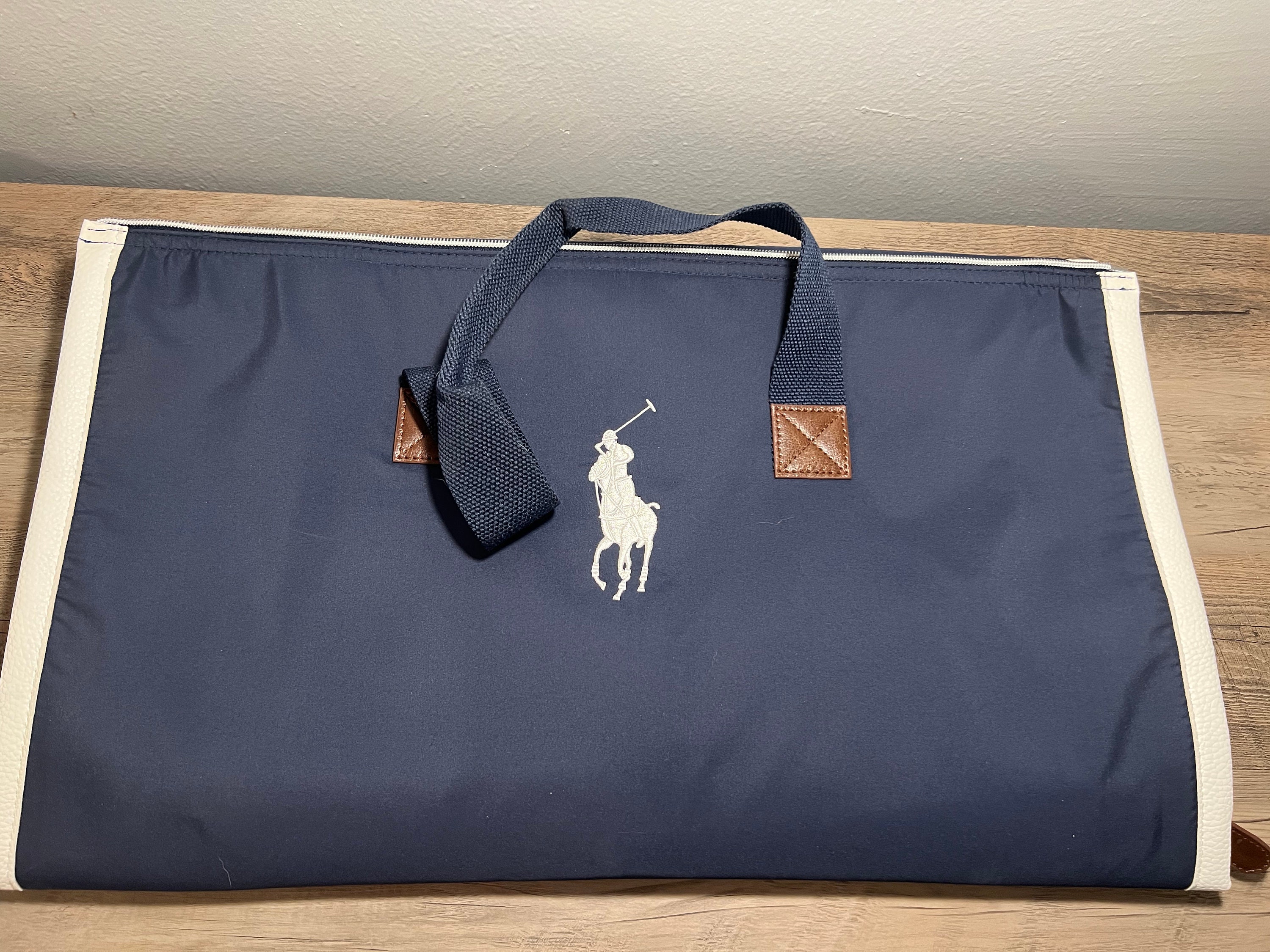 POLO Ralph Lauren DUFFLE Gym CARRY-ON Weekender TRAVEL Bag NAVY BLUE NWT