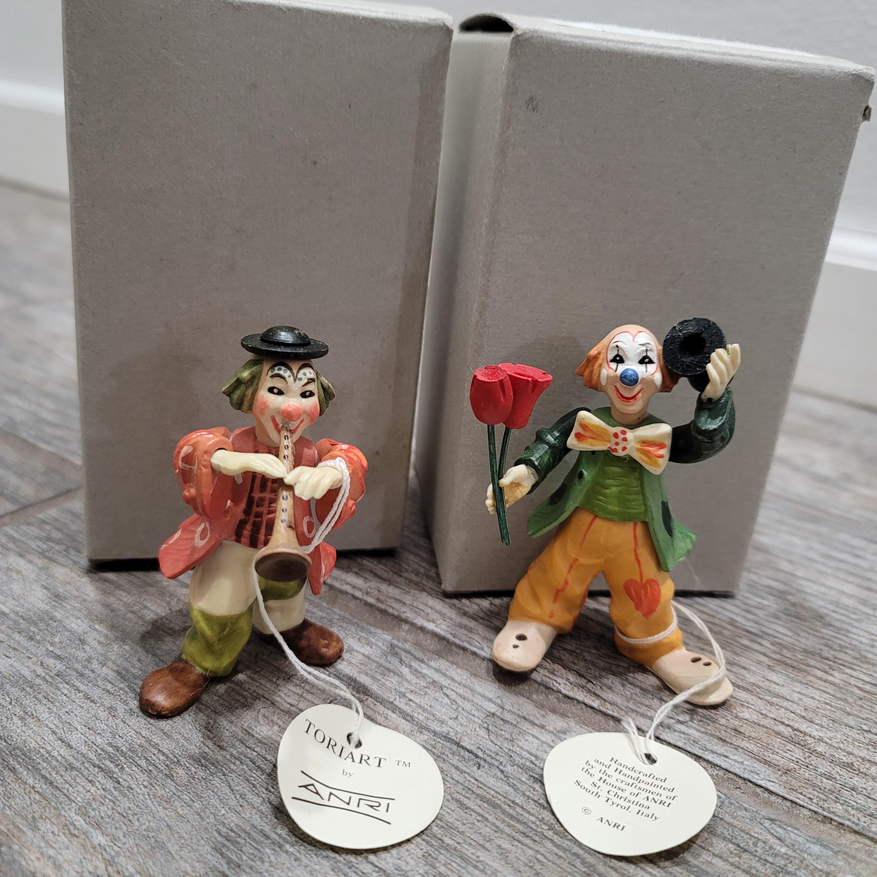 Wood Clowns Toriart by ANRI Set of 2 Made in Italy - Etsy