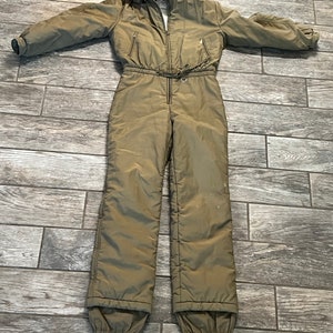 Bogner Ski Suit One Piece Snowsuit Snow Bib Vtg Green size 12 Long made in USA