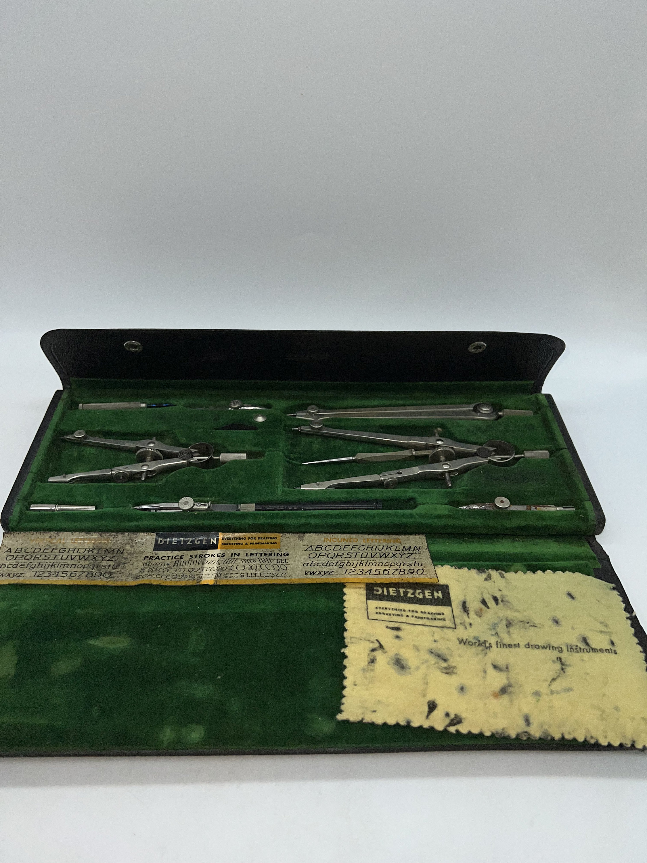 Antique Dietzgen Draftsmans Architects Engineers Drafting Tool Set Low S /  No R, #1991221561