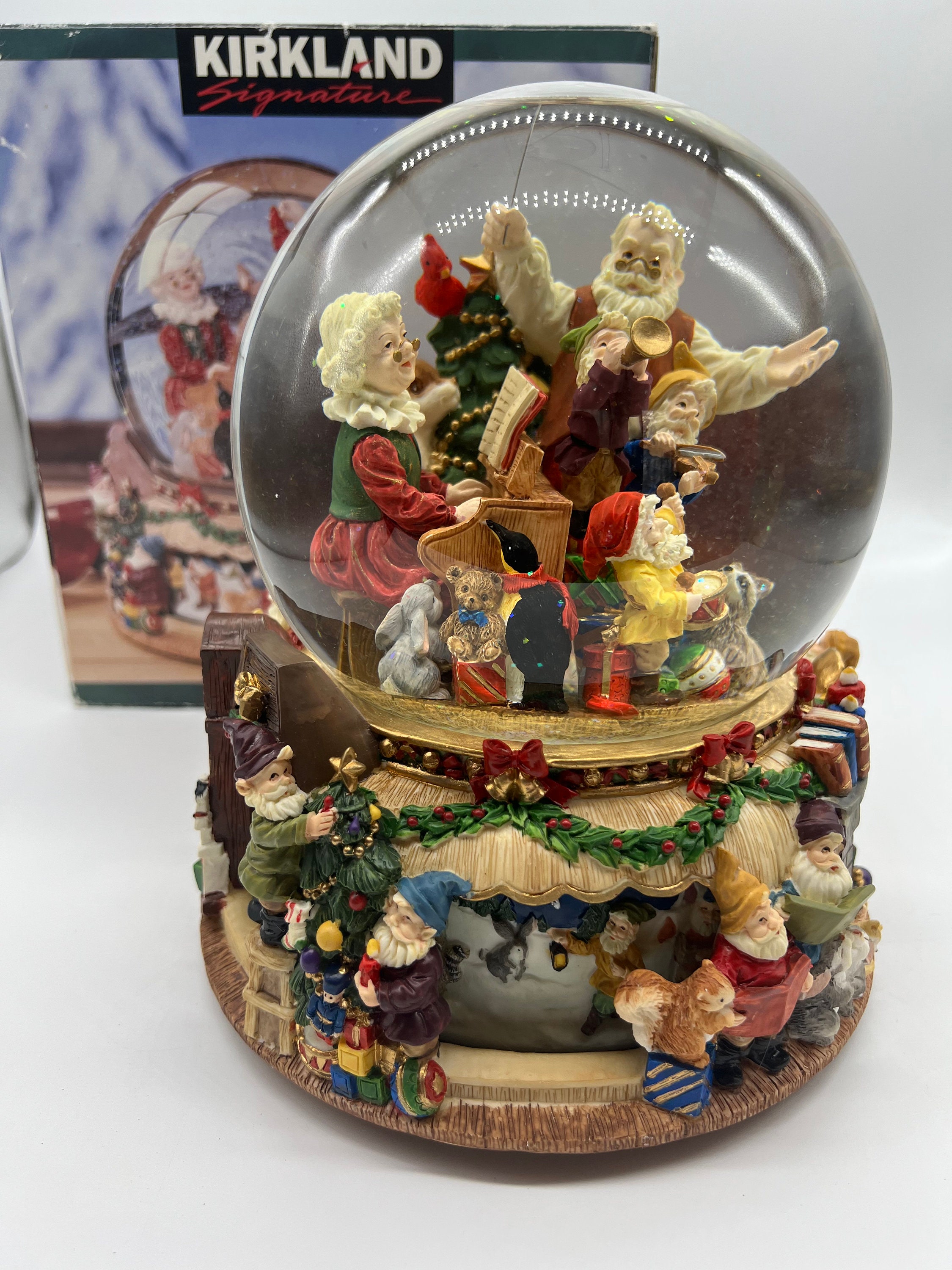 Kirkland Signature Musical Water Globe W Revolving Base Santa's