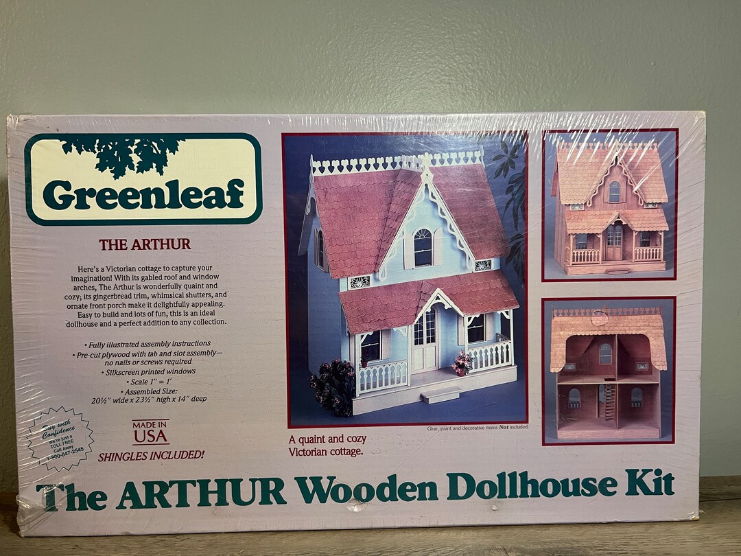Vintage Greenleaf the Arthur Wooden Dollhouse Kit Circa 1980s Etsy