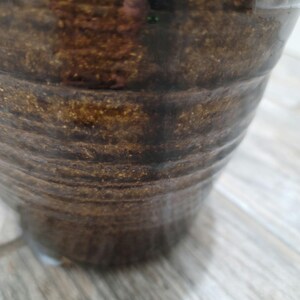 Studio Art Pottery Vase Hand Thrown Drip Glaze Artist Signed - Etsy
