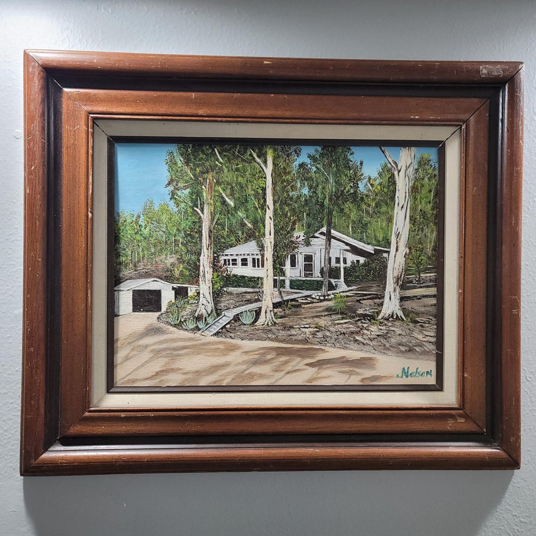 Original Oil Painting Scenic Landscape on Canvas Artist Signed 1980's ...
