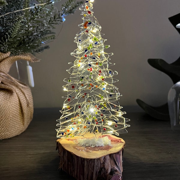 Kerstboom van gesmolten glaskristal Fantasy Forest-collectie