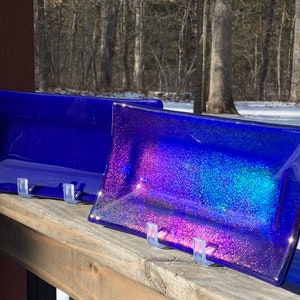 Blue Dichroic Effect Platters