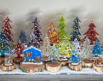 Fused Glass Christmas Trees