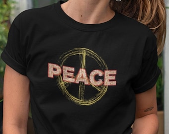 Peace and Love T Shirt - Unisex Jersey Short Sleeve T Shirt