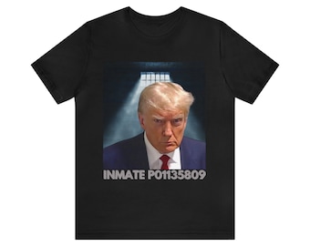 Donald Trump Inmate P01135809 T Shirt - Jersey Short Sleeve Prison Tee