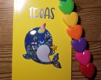 Heart Shape Stacking Stationary Highlighter and Cute Notebook