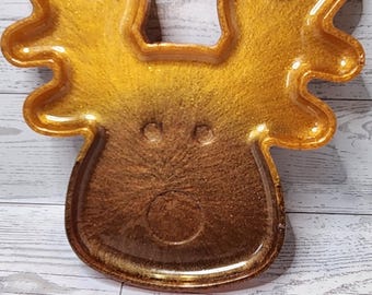 Seasonal Resin Reindeer Tray