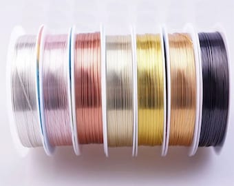 Copper Wire for Bracelet and Necklace - DIY Jewelry Accessories - Craft Beading Wire in 0.2/0.25/0.3/0.5/0.6/1.0mm