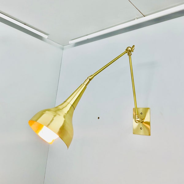 Handcrafted Brass Wall Lamp - Vintage Inspired Handmade Light Fixture