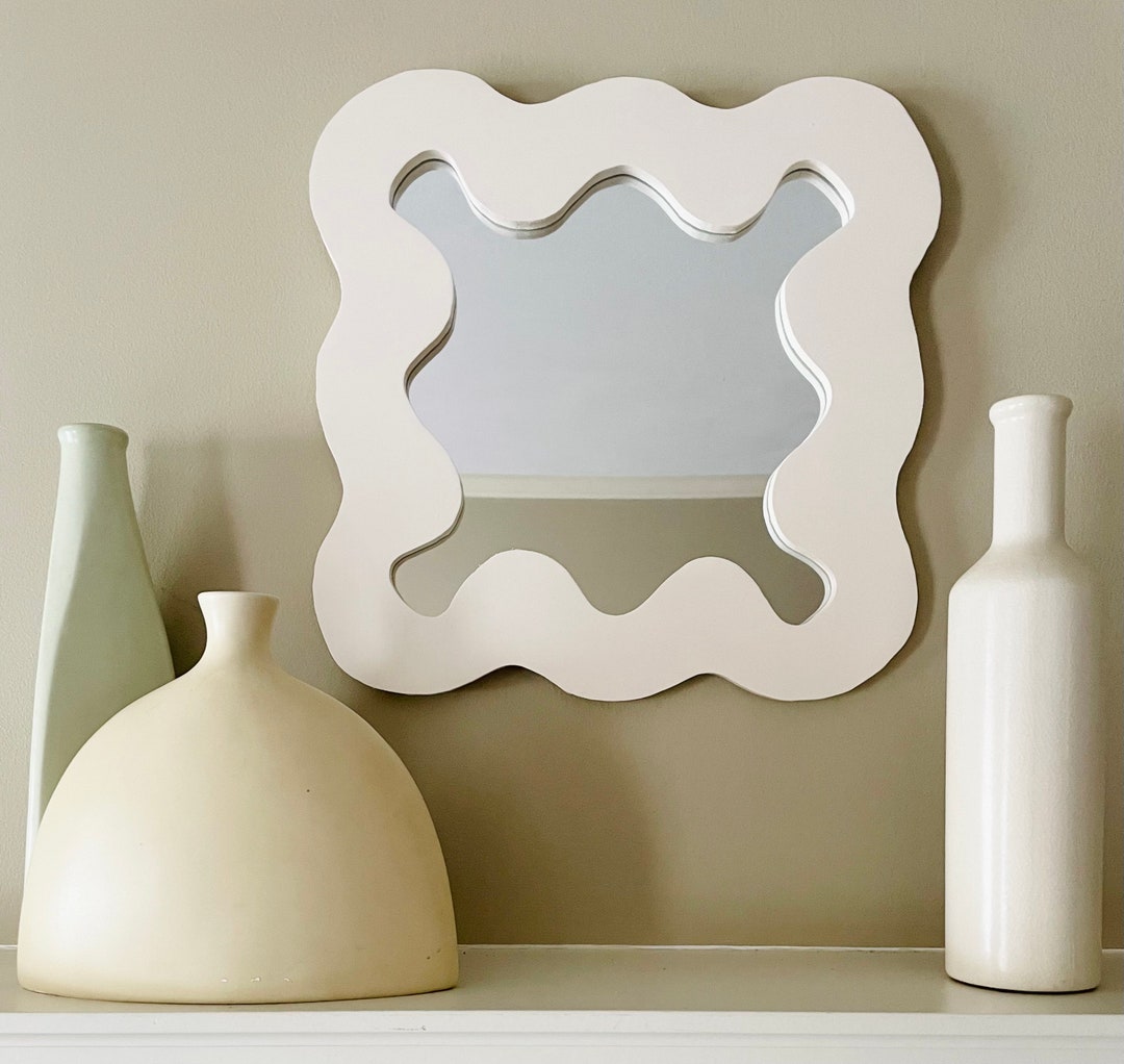 Wavy Mirror Curvy Mirror Curved Mirror Wall Mirror Etsy